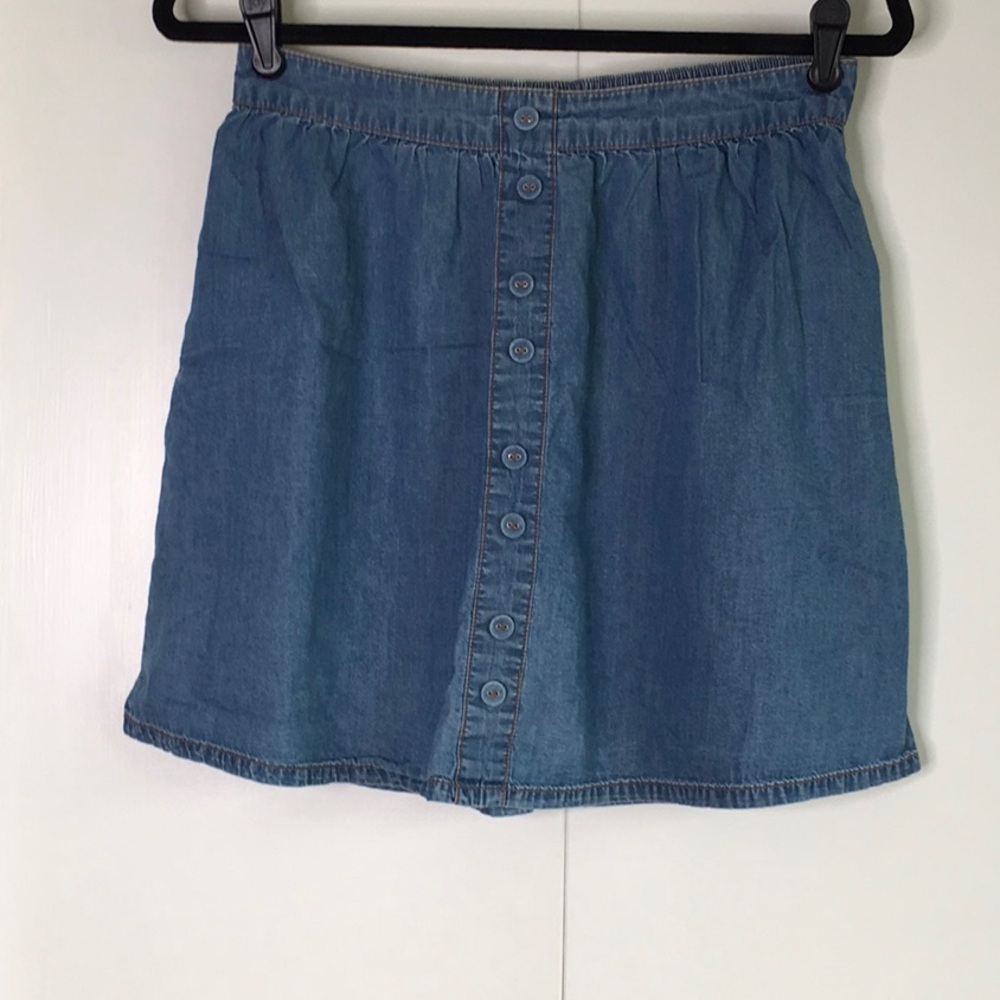 Mossimo Blue Mini Skirt Casual Chambray